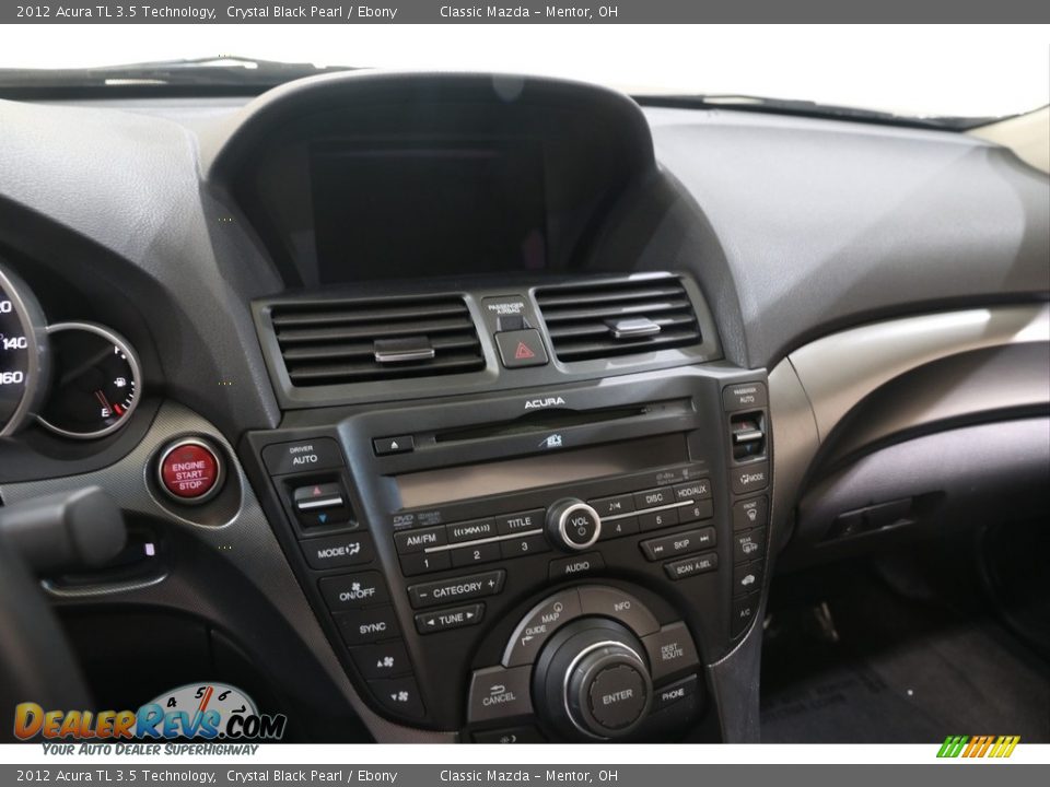 2012 Acura TL 3.5 Technology Crystal Black Pearl / Ebony Photo #9