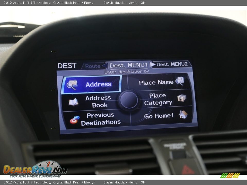 2012 Acura TL 3.5 Technology Crystal Black Pearl / Ebony Photo #17