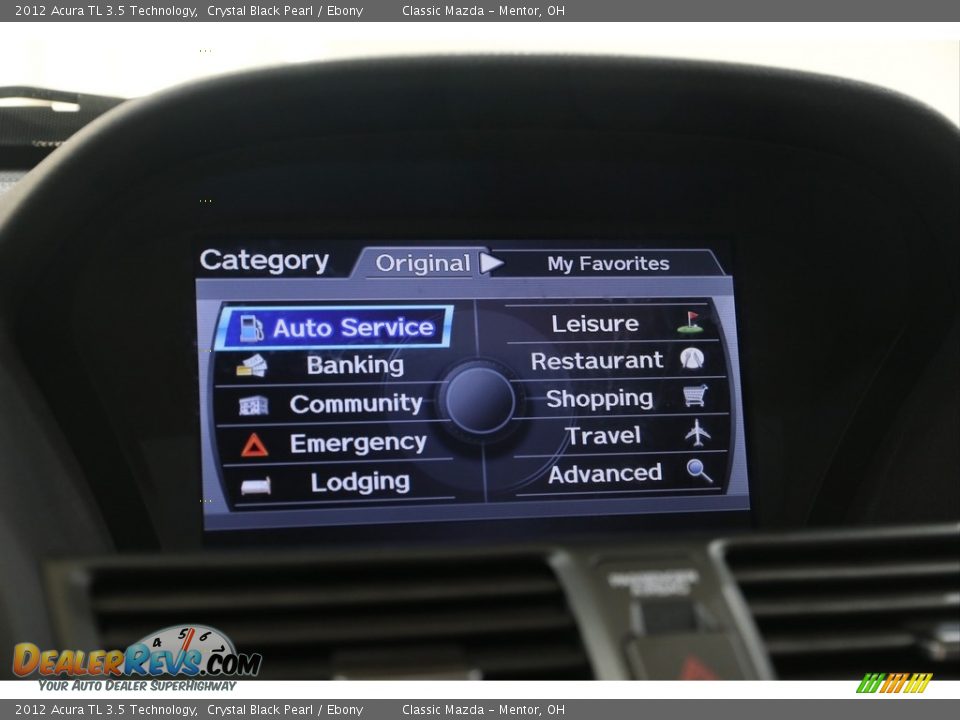 2012 Acura TL 3.5 Technology Crystal Black Pearl / Ebony Photo #18