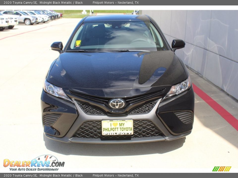 2020 Toyota Camry SE Midnight Black Metallic / Black Photo #3