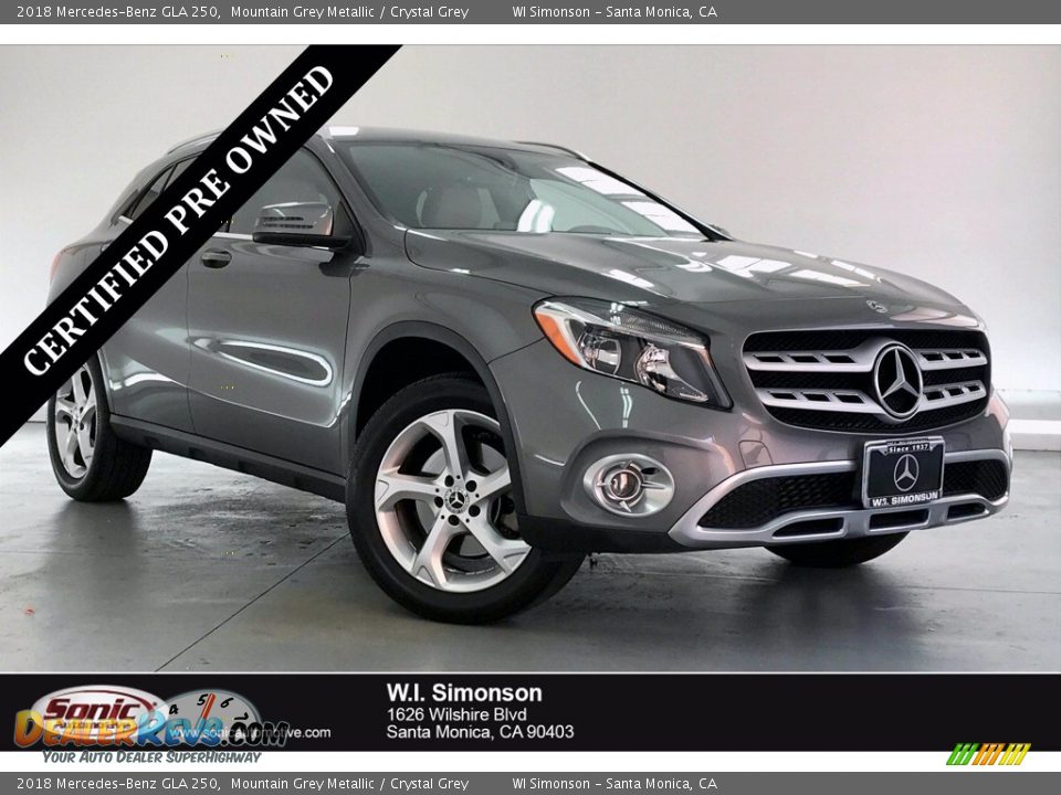 2018 Mercedes-Benz GLA 250 Mountain Grey Metallic / Crystal Grey Photo #1