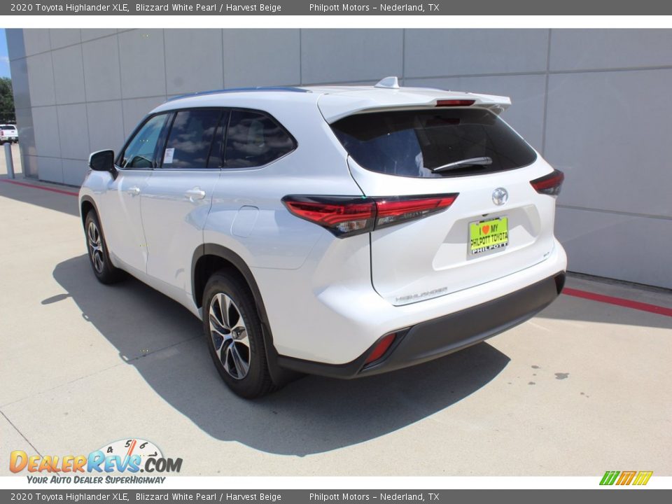 2020 Toyota Highlander XLE Blizzard White Pearl / Harvest Beige Photo #6