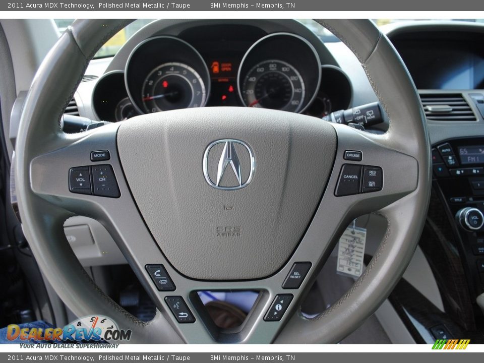 2011 Acura MDX Technology Polished Metal Metallic / Taupe Photo #12