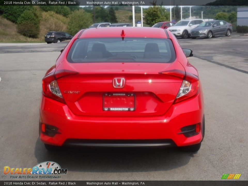 2018 Honda Civic EX Sedan Rallye Red / Black Photo #8