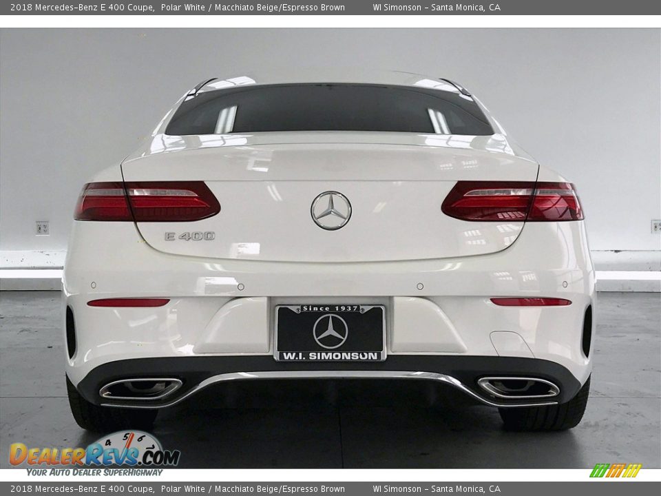 2018 Mercedes-Benz E 400 Coupe Polar White / Macchiato Beige/Espresso Brown Photo #3