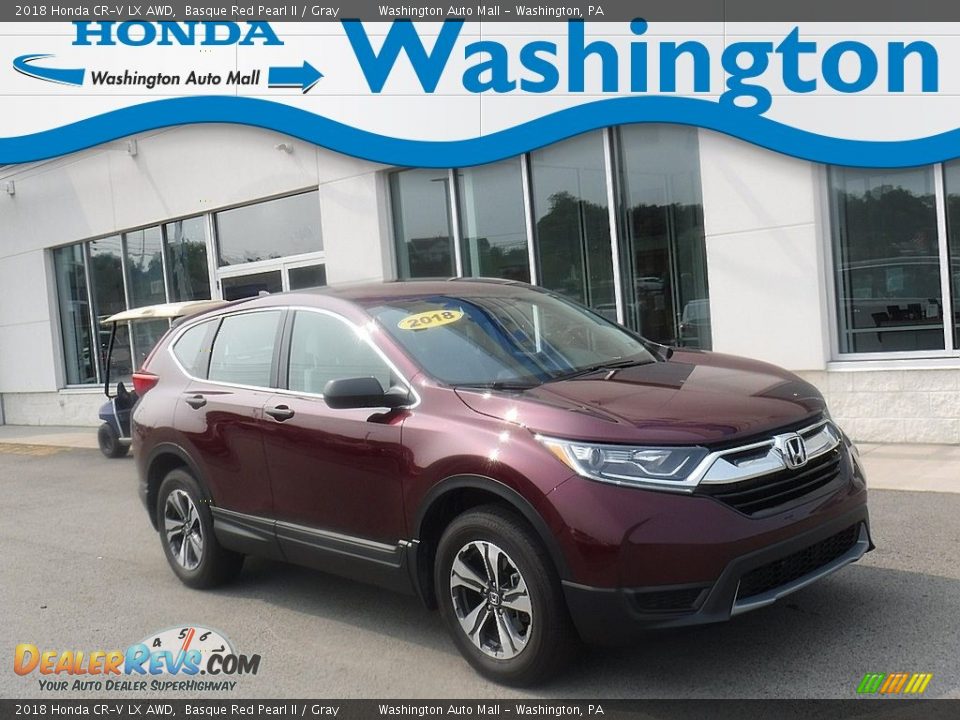 2018 Honda CR-V LX AWD Basque Red Pearl II / Gray Photo #1