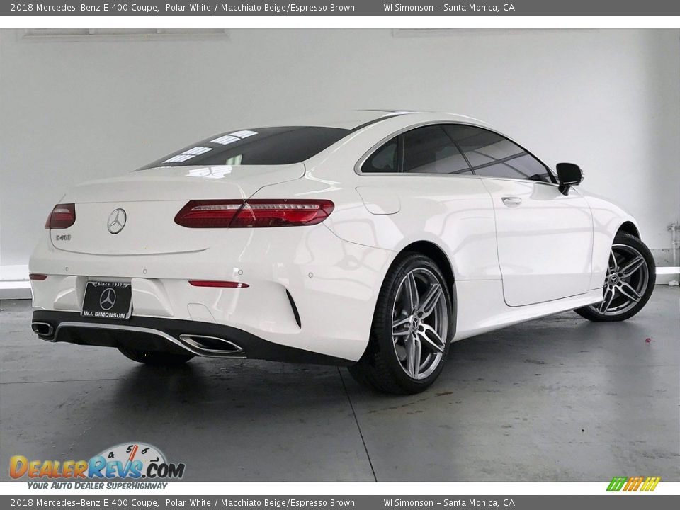 2018 Mercedes-Benz E 400 Coupe Polar White / Macchiato Beige/Espresso Brown Photo #16