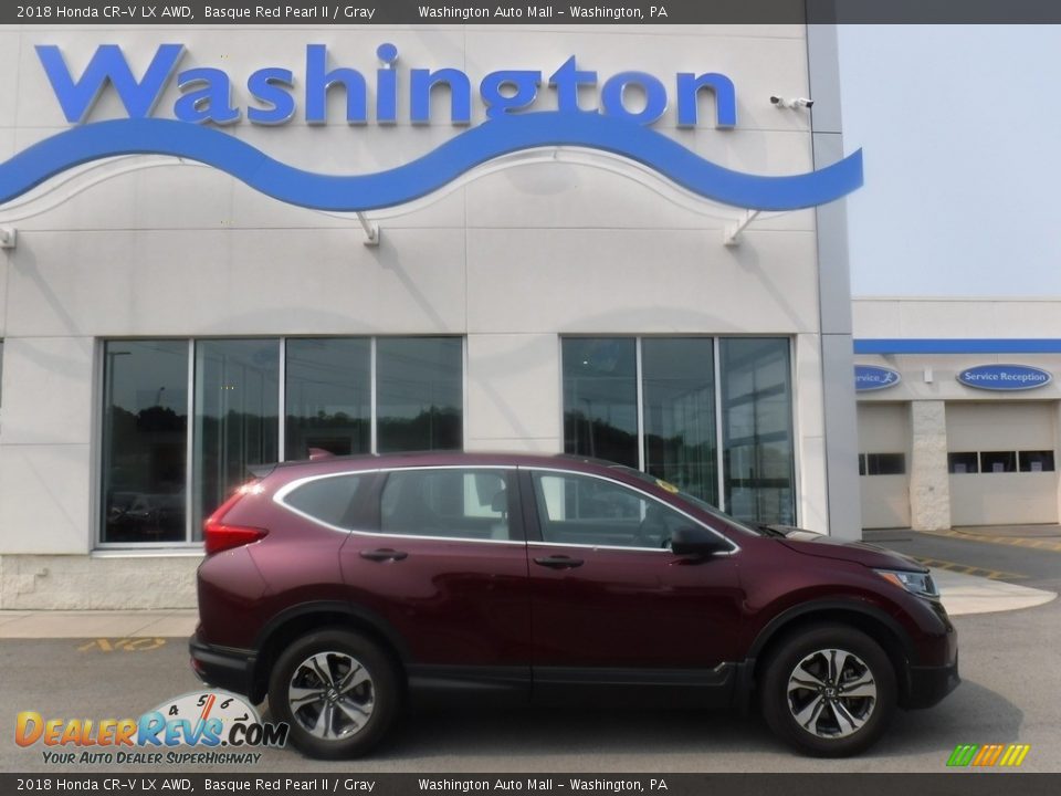 2018 Honda CR-V LX AWD Basque Red Pearl II / Gray Photo #2