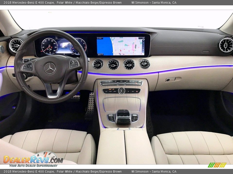 2018 Mercedes-Benz E 400 Coupe Polar White / Macchiato Beige/Espresso Brown Photo #17