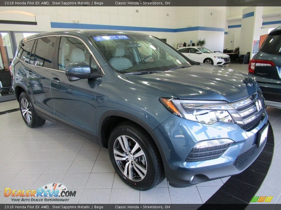 Front 3/4 View of 2018 Honda Pilot EX AWD Photo #3