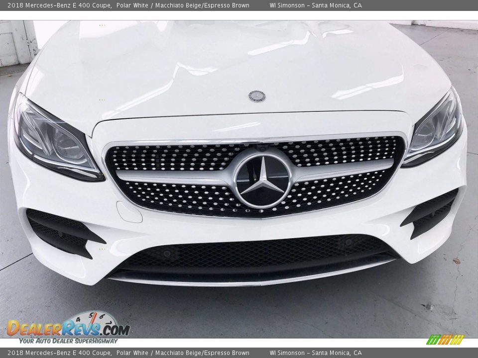 2018 Mercedes-Benz E 400 Coupe Polar White / Macchiato Beige/Espresso Brown Photo #33