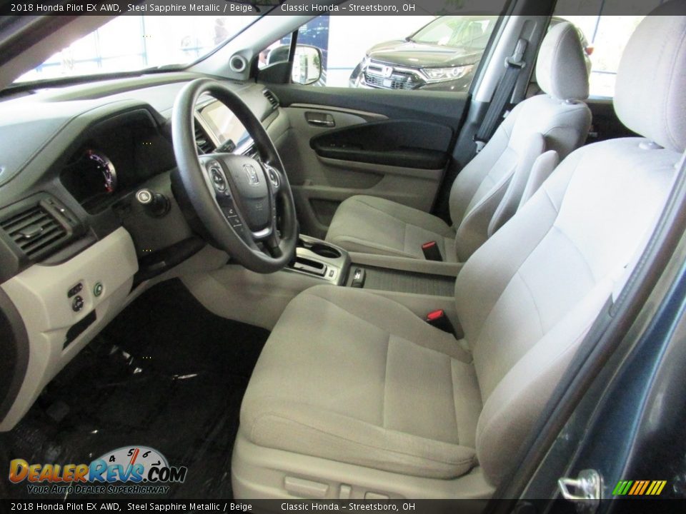 2018 Honda Pilot EX AWD Steel Sapphire Metallic / Beige Photo #30