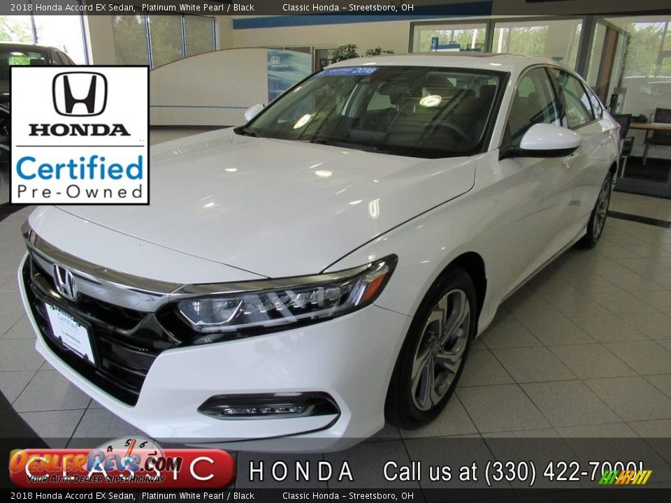 2018 Honda Accord EX Sedan Platinum White Pearl / Black Photo #1