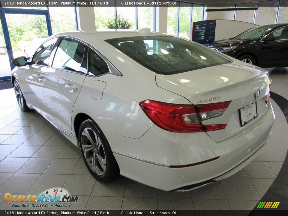 2018 Honda Accord EX Sedan Platinum White Pearl / Black Photo #9