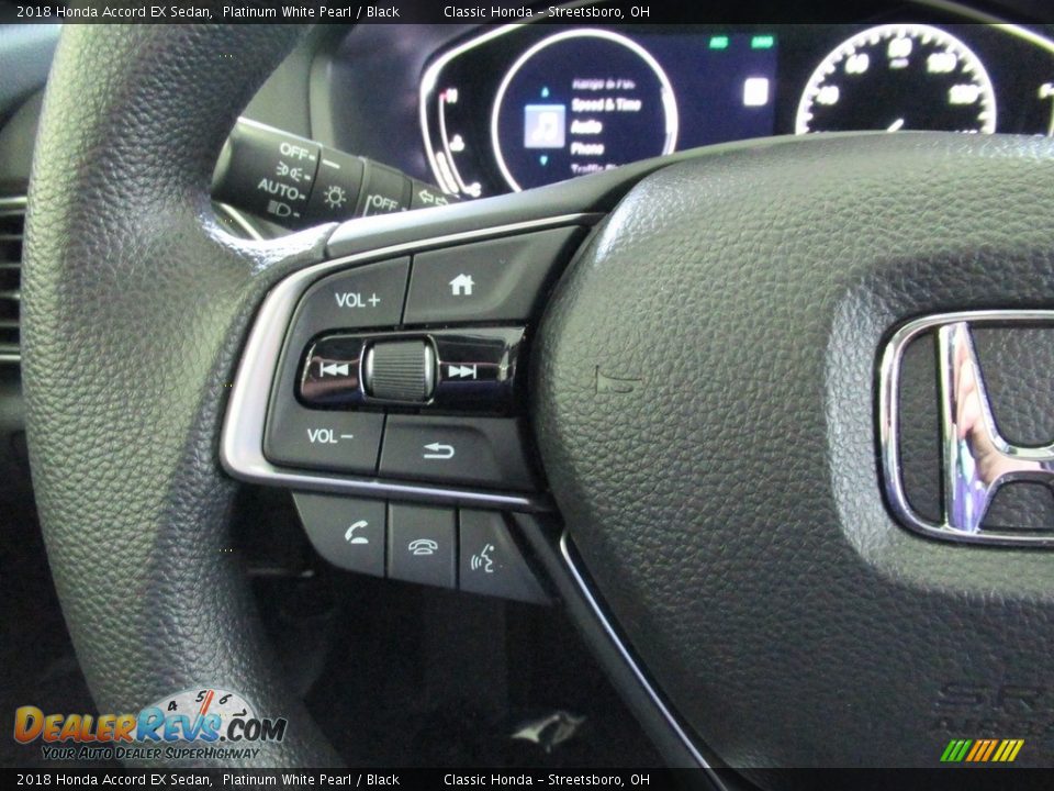 2018 Honda Accord EX Sedan Platinum White Pearl / Black Photo #31