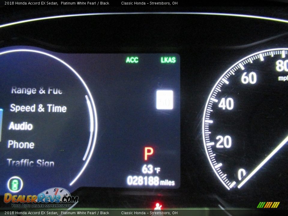 2018 Honda Accord EX Sedan Platinum White Pearl / Black Photo #33