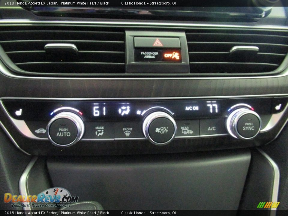 2018 Honda Accord EX Sedan Platinum White Pearl / Black Photo #35