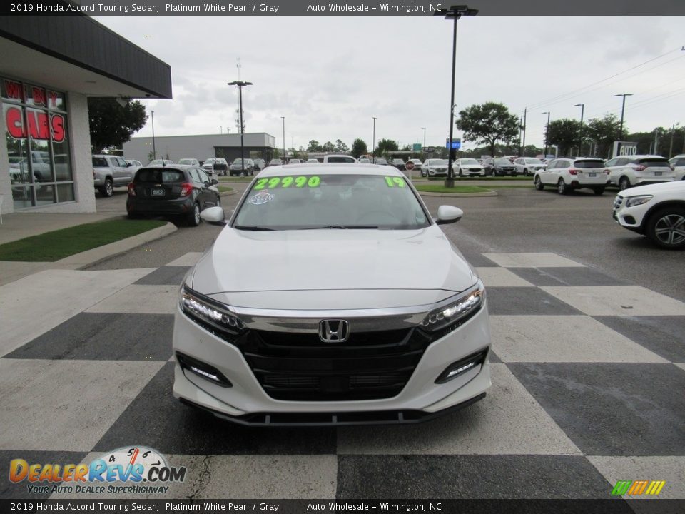 2019 Honda Accord Touring Sedan Platinum White Pearl / Gray Photo #2