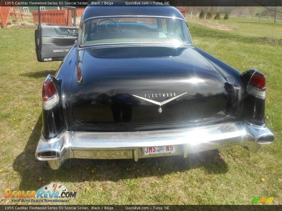 1956 Cadillac Fleetwood Series 60 Special Sedan Black / Beige Photo #6