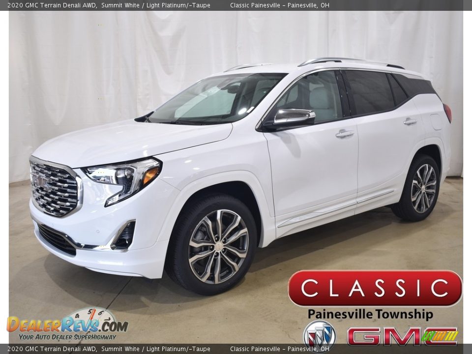 2020 GMC Terrain Denali AWD Summit White / Light Platinum/­Taupe Photo #1
