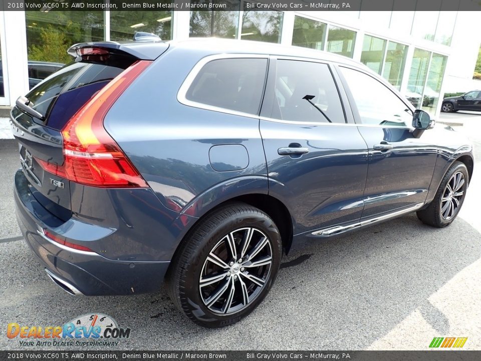 2018 Volvo XC60 T5 AWD Inscription Denim Blue Metallic / Maroon Brown Photo #3