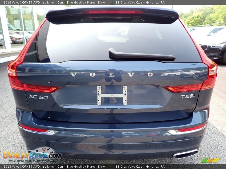 2018 Volvo XC60 T5 AWD Inscription Denim Blue Metallic / Maroon Brown Photo #4