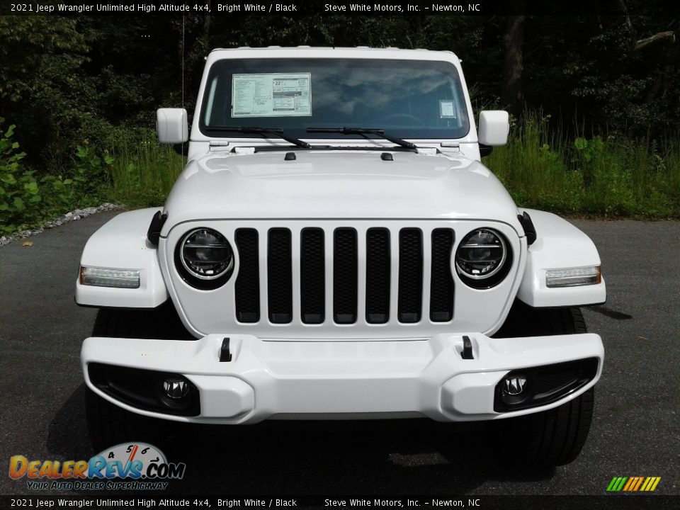 2021 Jeep Wrangler Unlimited High Altitude 4x4 Bright White / Black Photo #3