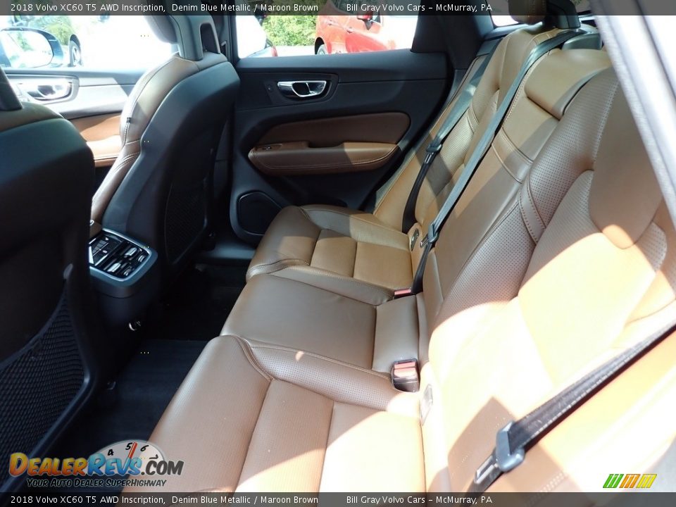 2018 Volvo XC60 T5 AWD Inscription Denim Blue Metallic / Maroon Brown Photo #12