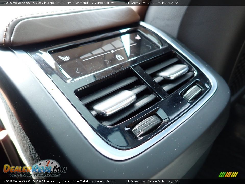 2018 Volvo XC60 T5 AWD Inscription Denim Blue Metallic / Maroon Brown Photo #14