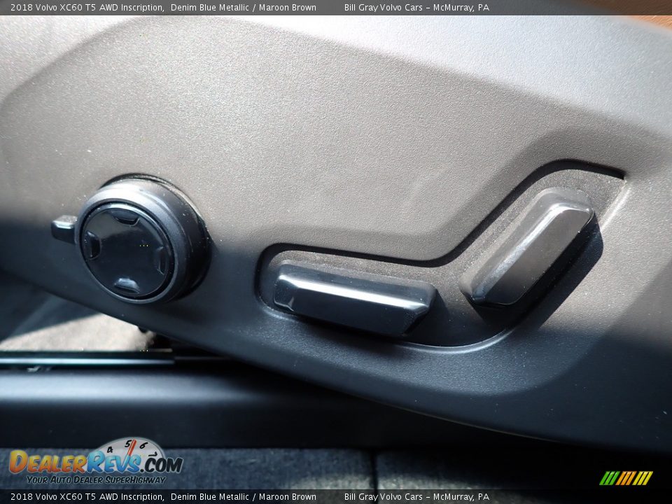 2018 Volvo XC60 T5 AWD Inscription Denim Blue Metallic / Maroon Brown Photo #17