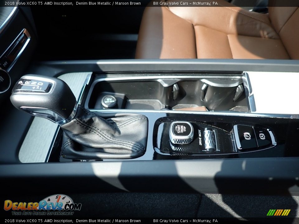 2018 Volvo XC60 T5 AWD Inscription Denim Blue Metallic / Maroon Brown Photo #20