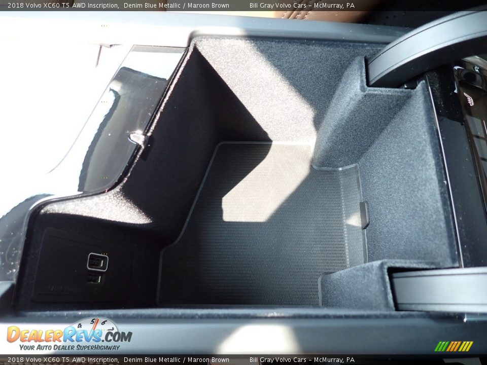 2018 Volvo XC60 T5 AWD Inscription Denim Blue Metallic / Maroon Brown Photo #21
