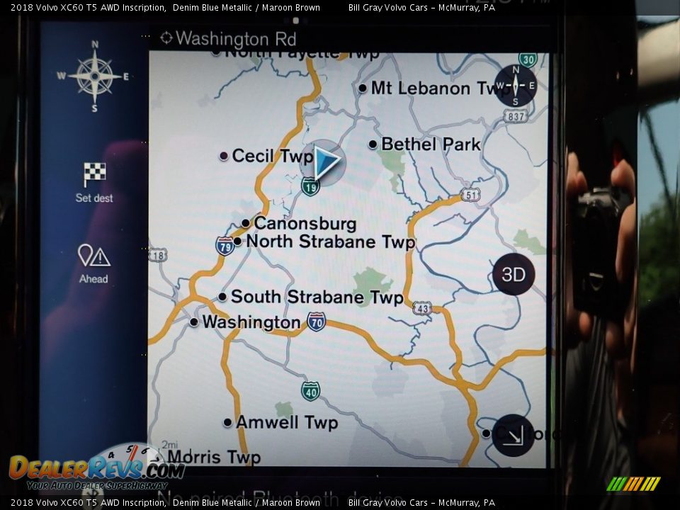 2018 Volvo XC60 T5 AWD Inscription Denim Blue Metallic / Maroon Brown Photo #22