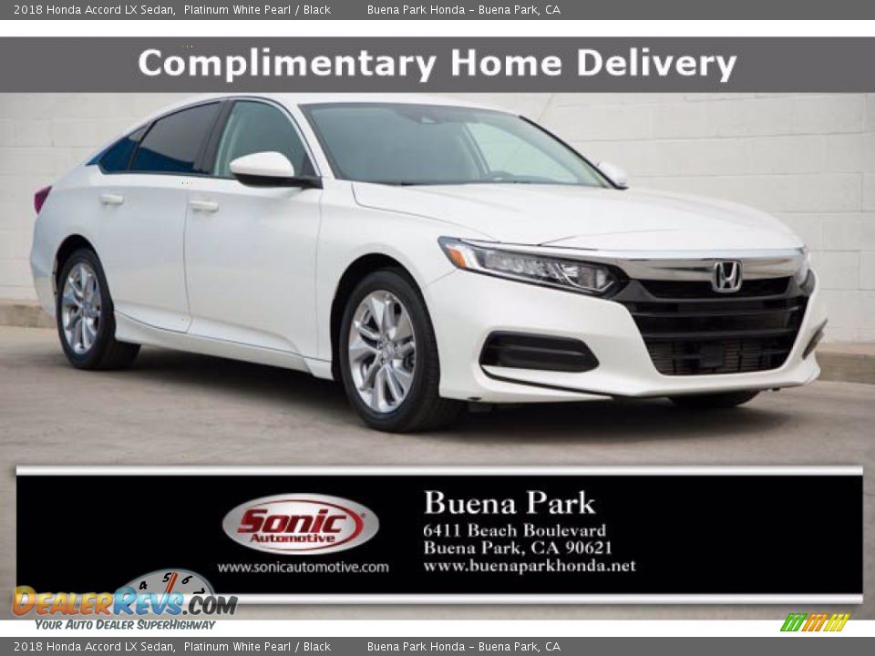 2018 Honda Accord LX Sedan Platinum White Pearl / Black Photo #1