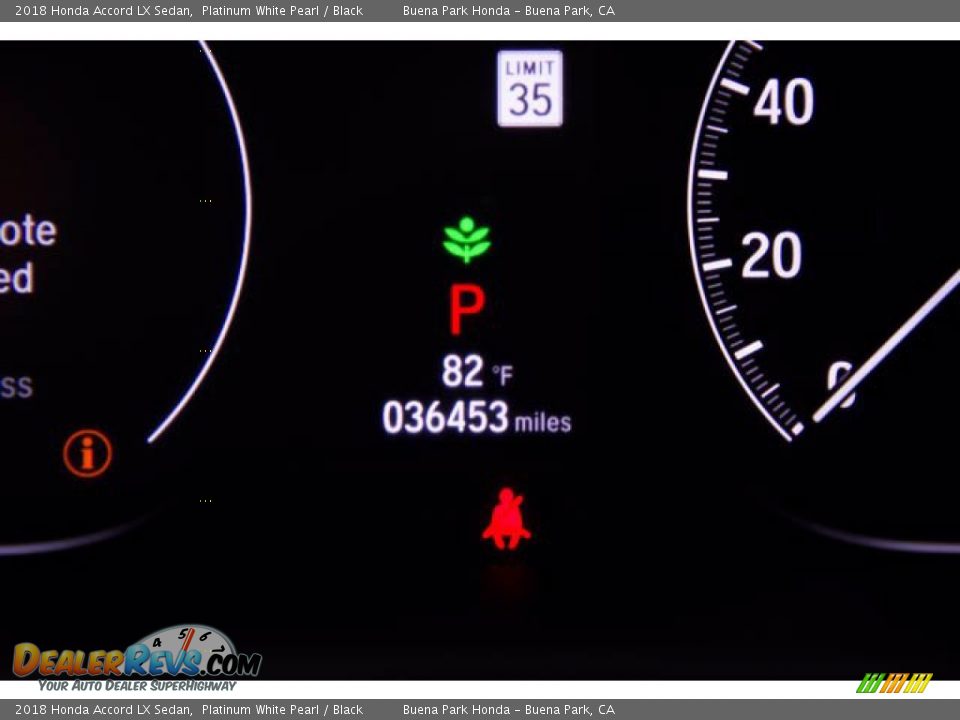 2018 Honda Accord LX Sedan Platinum White Pearl / Black Photo #6
