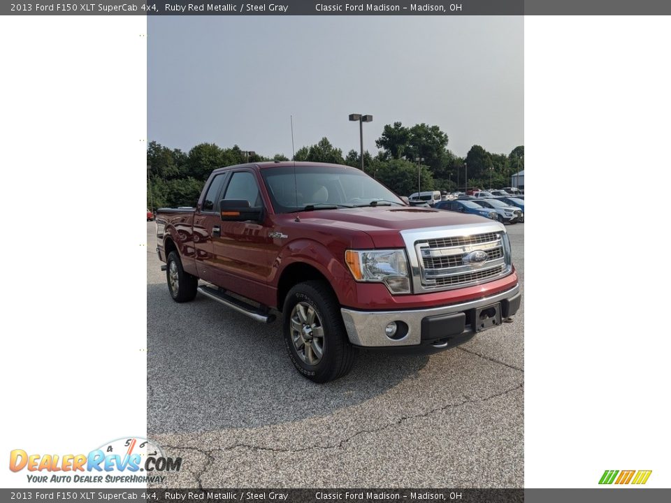 2013 Ford F150 XLT SuperCab 4x4 Ruby Red Metallic / Steel Gray Photo #3