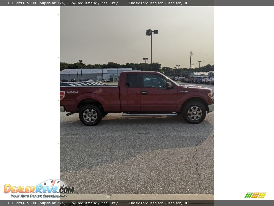 2013 Ford F150 XLT SuperCab 4x4 Ruby Red Metallic / Steel Gray Photo #4