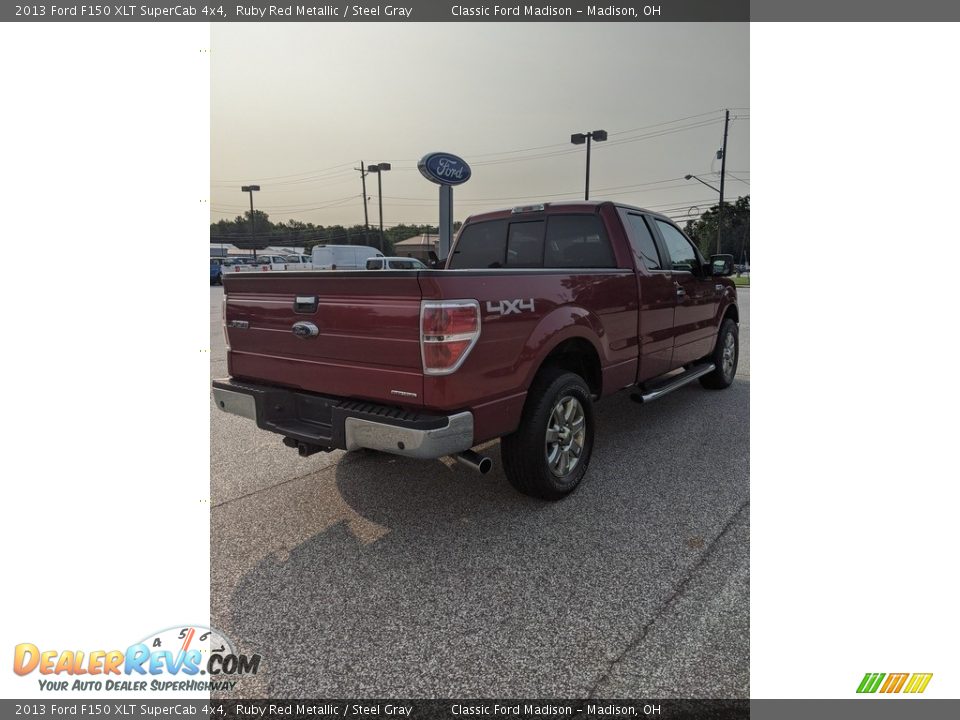 2013 Ford F150 XLT SuperCab 4x4 Ruby Red Metallic / Steel Gray Photo #5