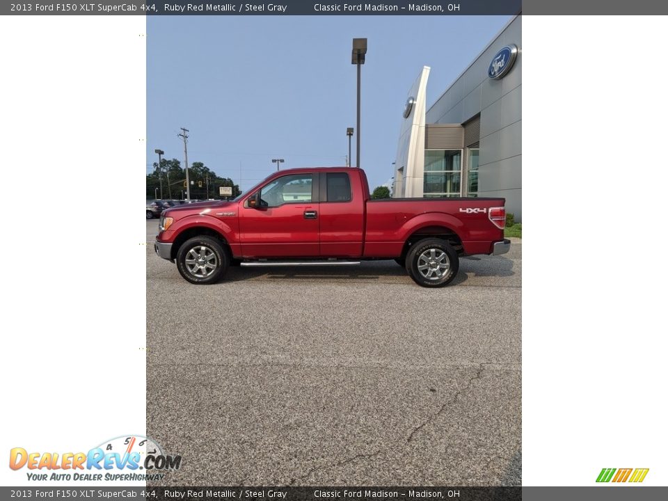 2013 Ford F150 XLT SuperCab 4x4 Ruby Red Metallic / Steel Gray Photo #8