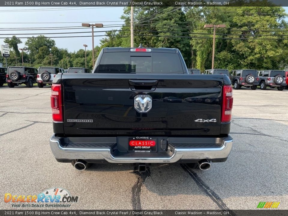 2021 Ram 1500 Big Horn Crew Cab 4x4 Diamond Black Crystal Pearl / Diesel Gray/Black Photo #10