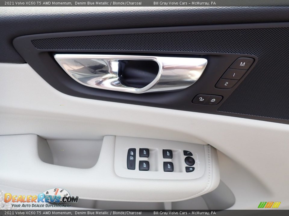 2021 Volvo XC60 T5 AWD Momentum Denim Blue Metallic / Blonde/Charcoal Photo #10