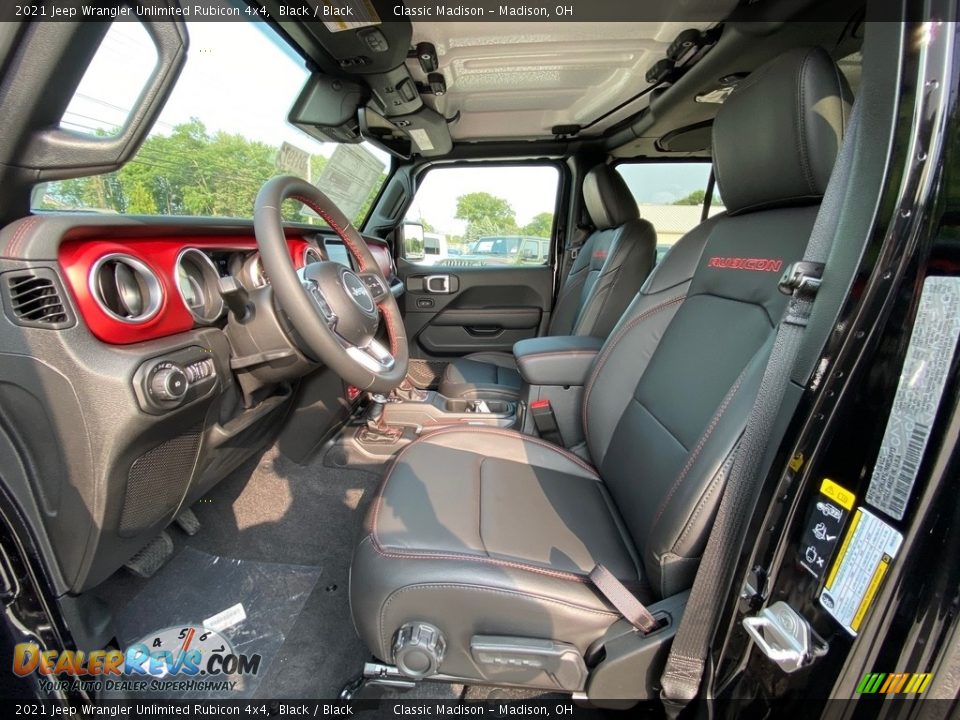 Black Interior - 2021 Jeep Wrangler Unlimited Rubicon 4x4 Photo #2