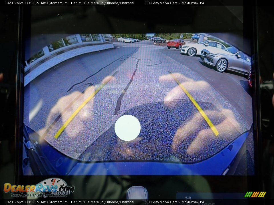 2021 Volvo XC60 T5 AWD Momentum Denim Blue Metallic / Blonde/Charcoal Photo #14