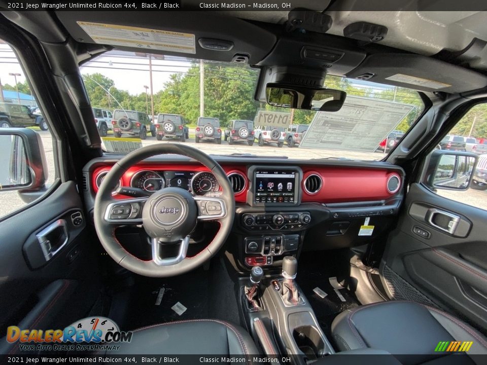 Black Interior - 2021 Jeep Wrangler Unlimited Rubicon 4x4 Photo #4