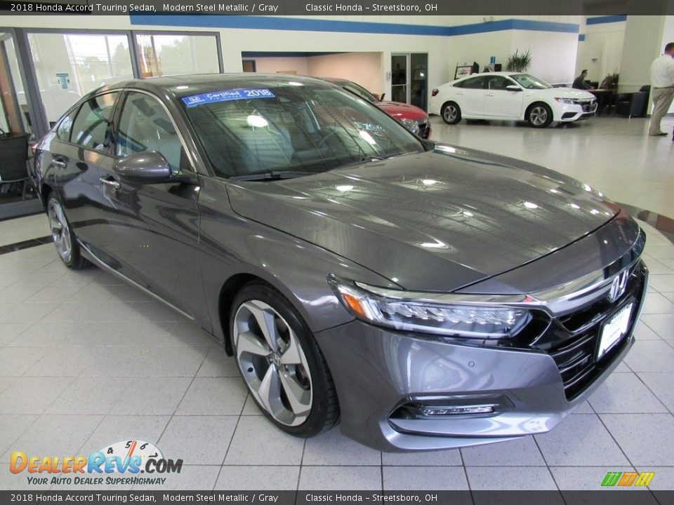 2018 Honda Accord Touring Sedan Modern Steel Metallic / Gray Photo #3