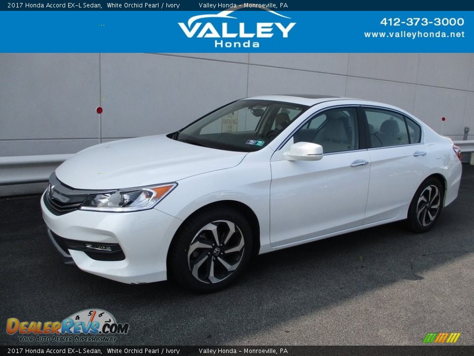 2017 Honda Accord EX-L Sedan White Orchid Pearl / Ivory Photo #1