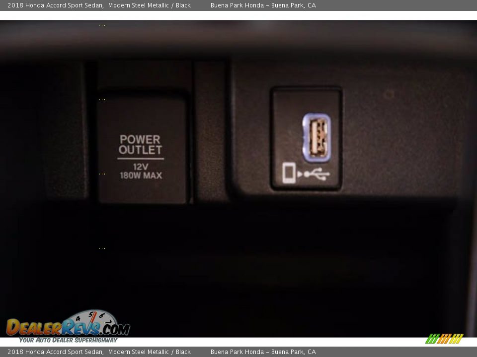 2018 Honda Accord Sport Sedan Modern Steel Metallic / Black Photo #17