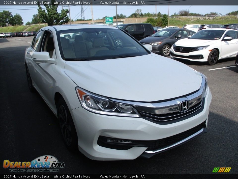 2017 Honda Accord EX-L Sedan White Orchid Pearl / Ivory Photo #7