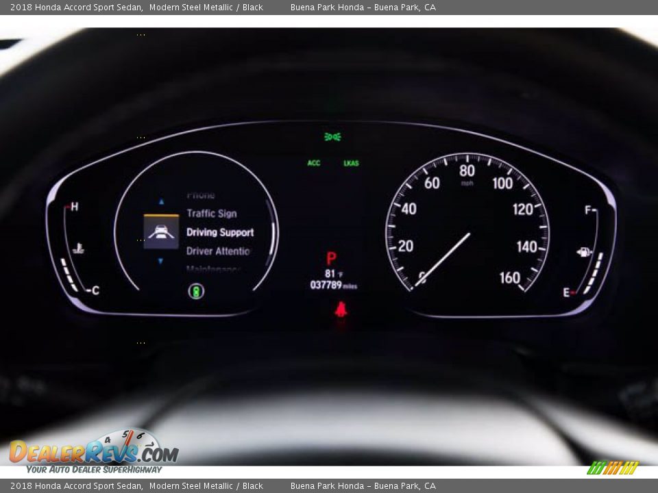2018 Honda Accord Sport Sedan Modern Steel Metallic / Black Photo #27
