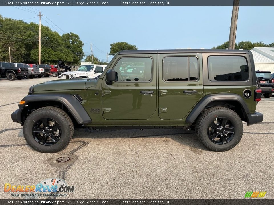 2021 Jeep Wrangler Unlimited Sport 4x4 Sarge Green / Black Photo #7